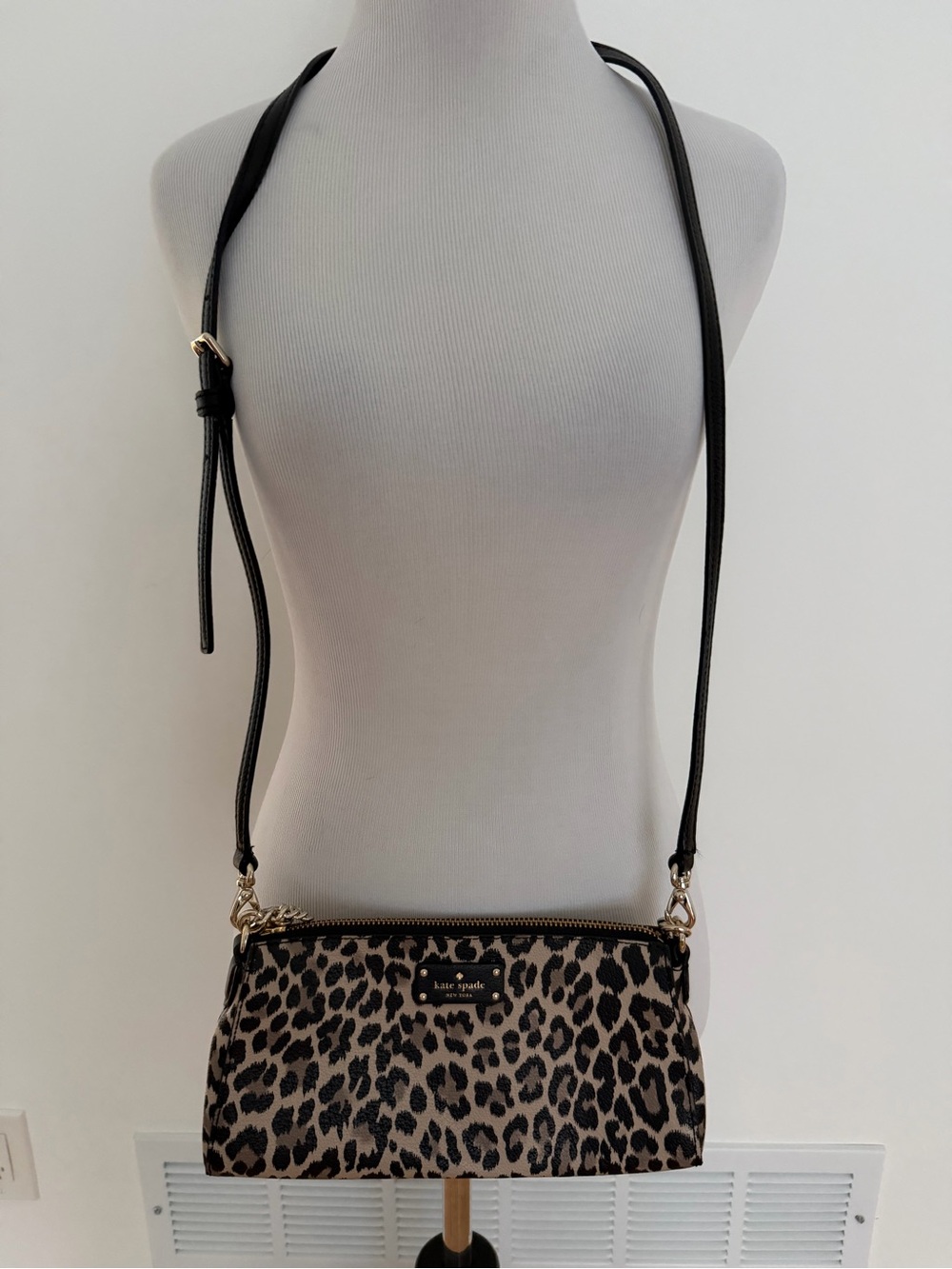 kate spade Leopard-Print Shoulder Bag in Brown and Black
